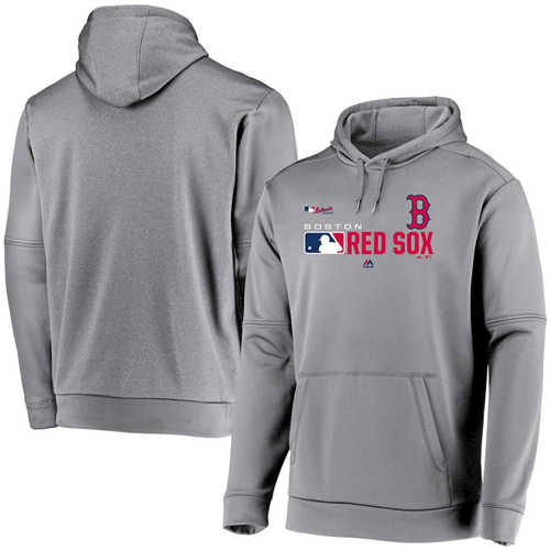 Boston Red Sox Majestic Authentic Collection Team Distinction Pullover Hoodie Platinum